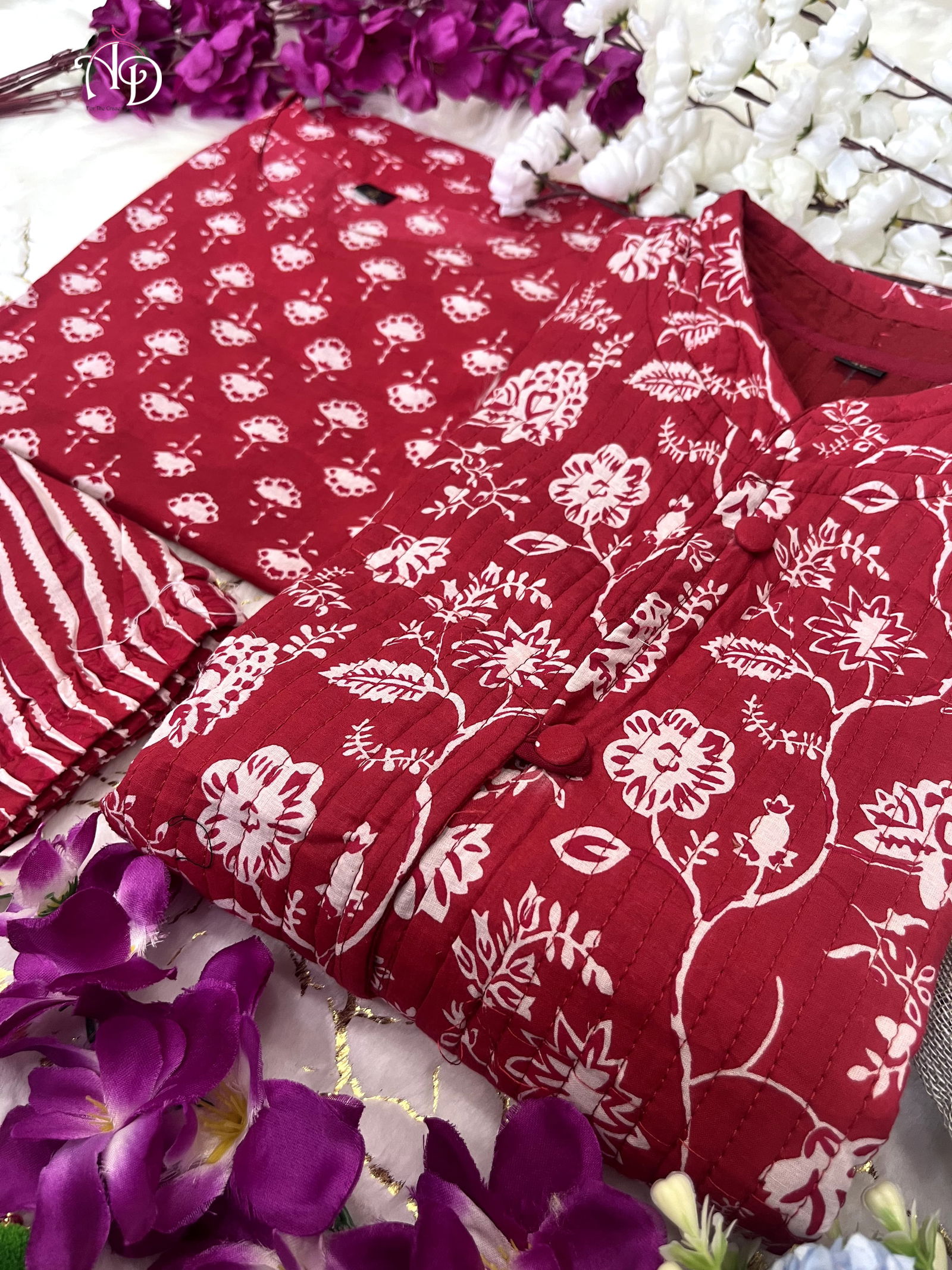 Akshar Red Designer Printed Koti Kurti With Bottom Catalog